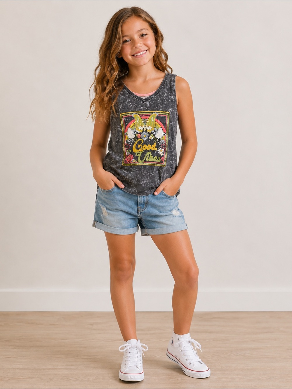 Wonder Nation Good Vibes Tank